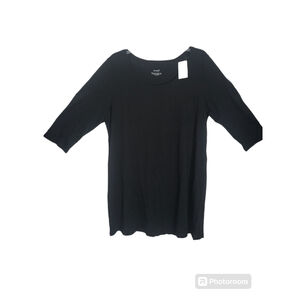 Women's Pure Jill Black Tunic Top Size L